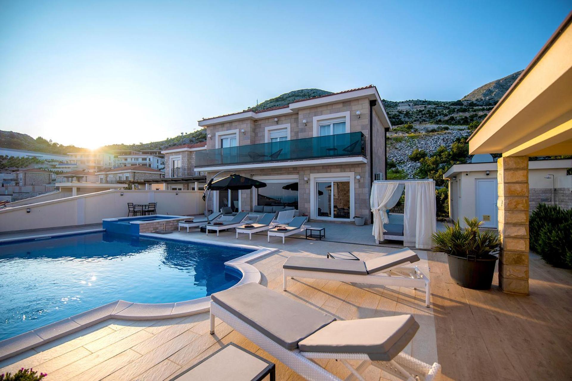 Luxury Villa Miriam With Private Pool And Jet Pool Near Dubrovnik Ivanica Exterior photo